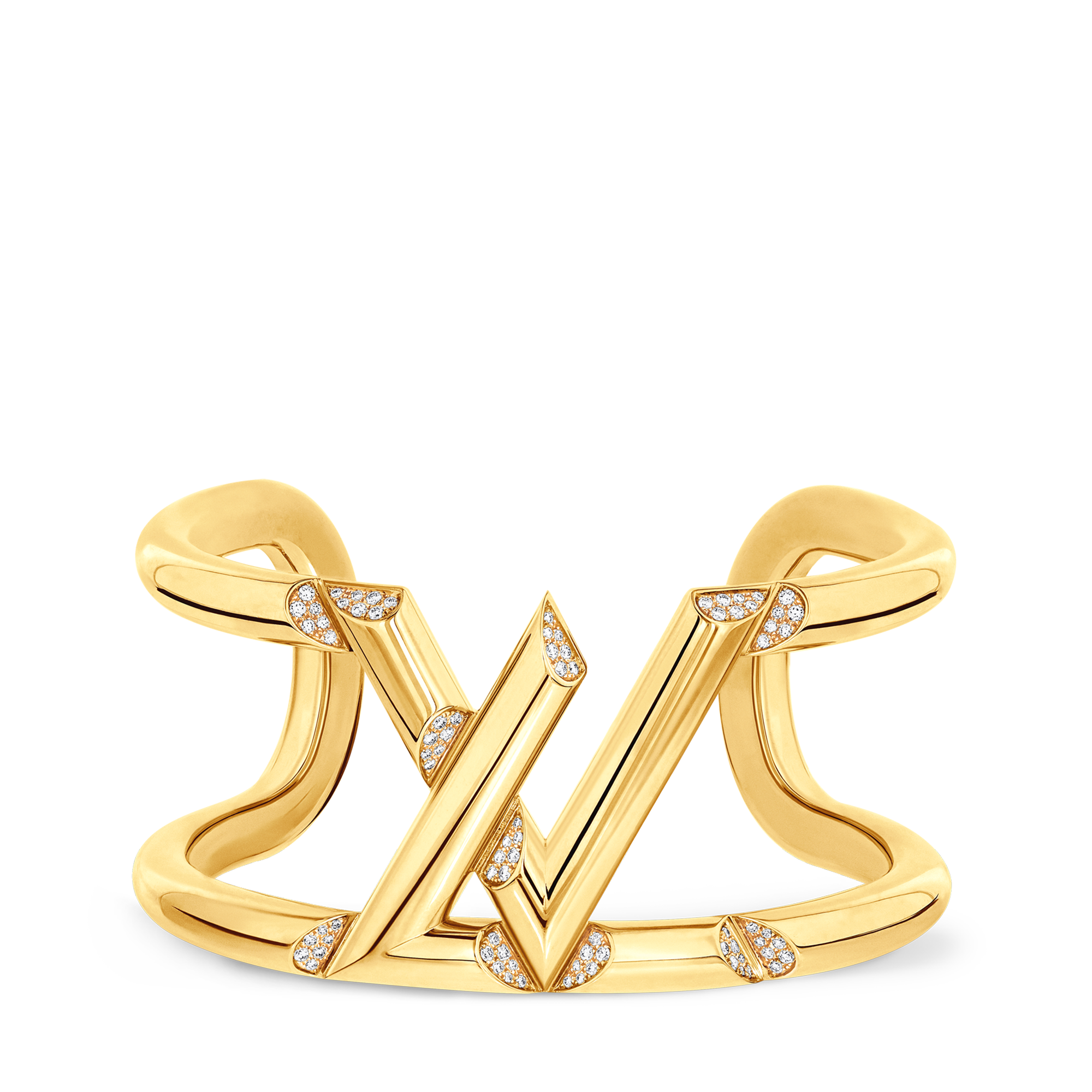 LV Volt One Cuff, Yellow Gold And Diamonds - Categories | LOUIS